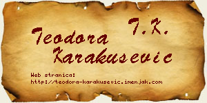 Teodora Karakušević vizit kartica